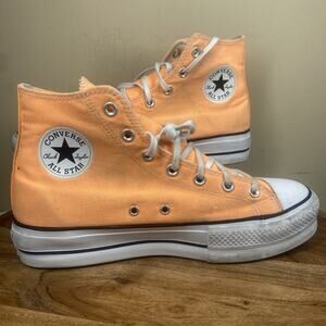 Converse Chuck Taylor AllStar Lift Platform Orange Womens Size 11 High Top Shoes